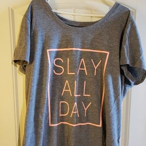 Black and gray tees
